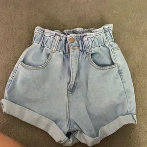 Forever 21 paper bag jean shorts